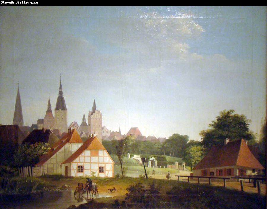 Georg Friedrich Kersting Ansicht von Rostock von Westen